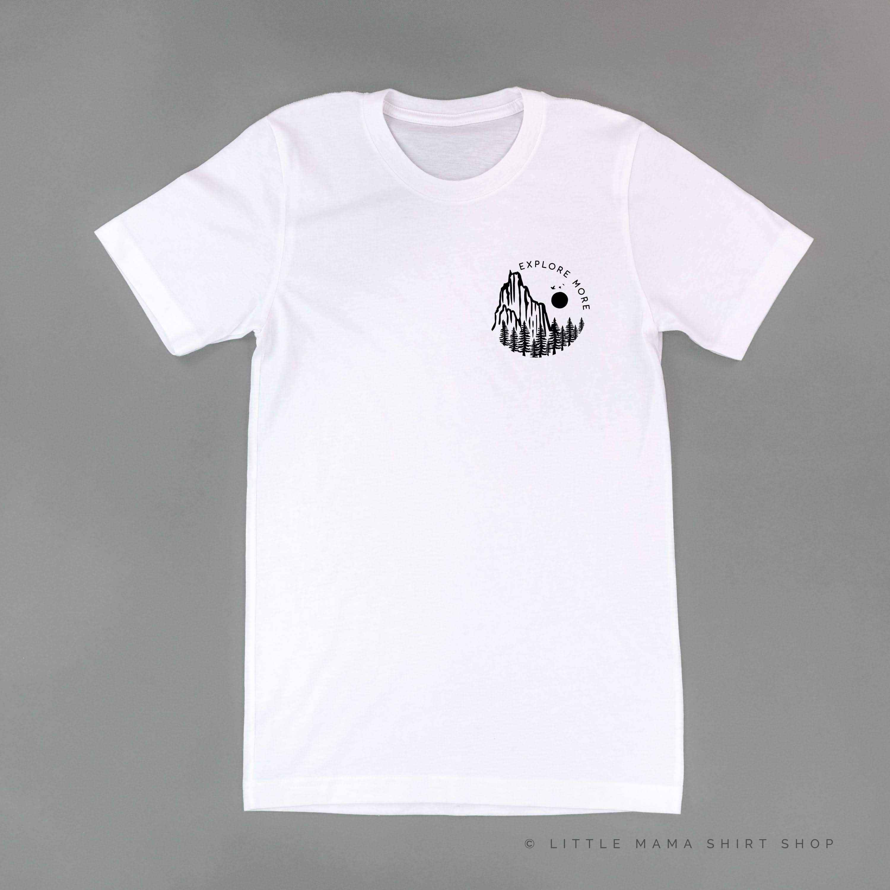 EXPLORE MORE - Pocket Design - Unisex Tee Little Mama Shirt Shop