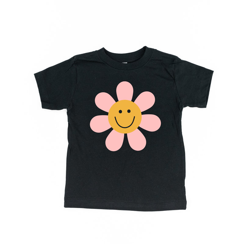 Pink Petals w/ Smile Center - Full Size Design on Front - Short Sleeve Child Shirt