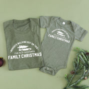 Nobody's Walking Out On This Fun Old-Fashioned Family Christmas - Set of 2 Unisex Tees Little Mama Shirt Shop