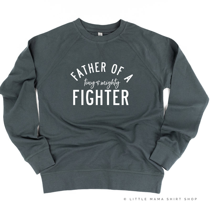 Father of a Tiny and Mighty Fighter - Singular - Lightweight Pullover Sweater
