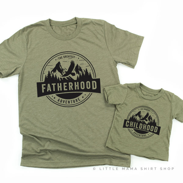 Fatherhood(Full Size) w/ Sleeve Detail + Childhood (Full Size) - The Greatest Adventure - Set of 2 Shirts