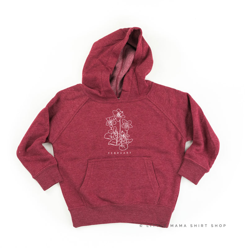 FEBRUARY BIRTH FLOWER - Violet - Child Hoodie