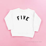 BIRTHDAY NUMBER - BLOCK FONT - Child Sweater Little Mama Shirt Shop