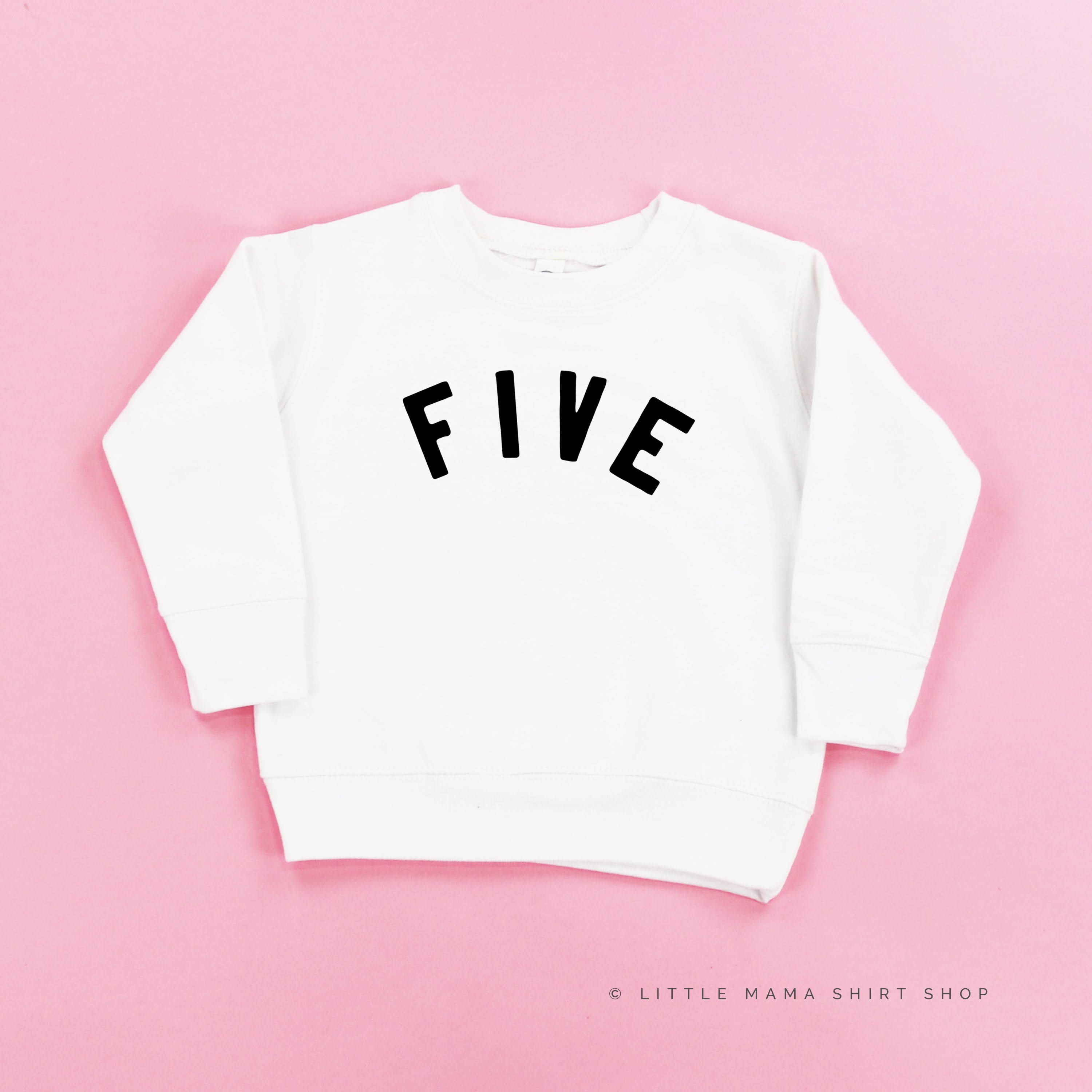 BIRTHDAY NUMBER - BLOCK FONT - Child Sweater Little Mama Shirt Shop