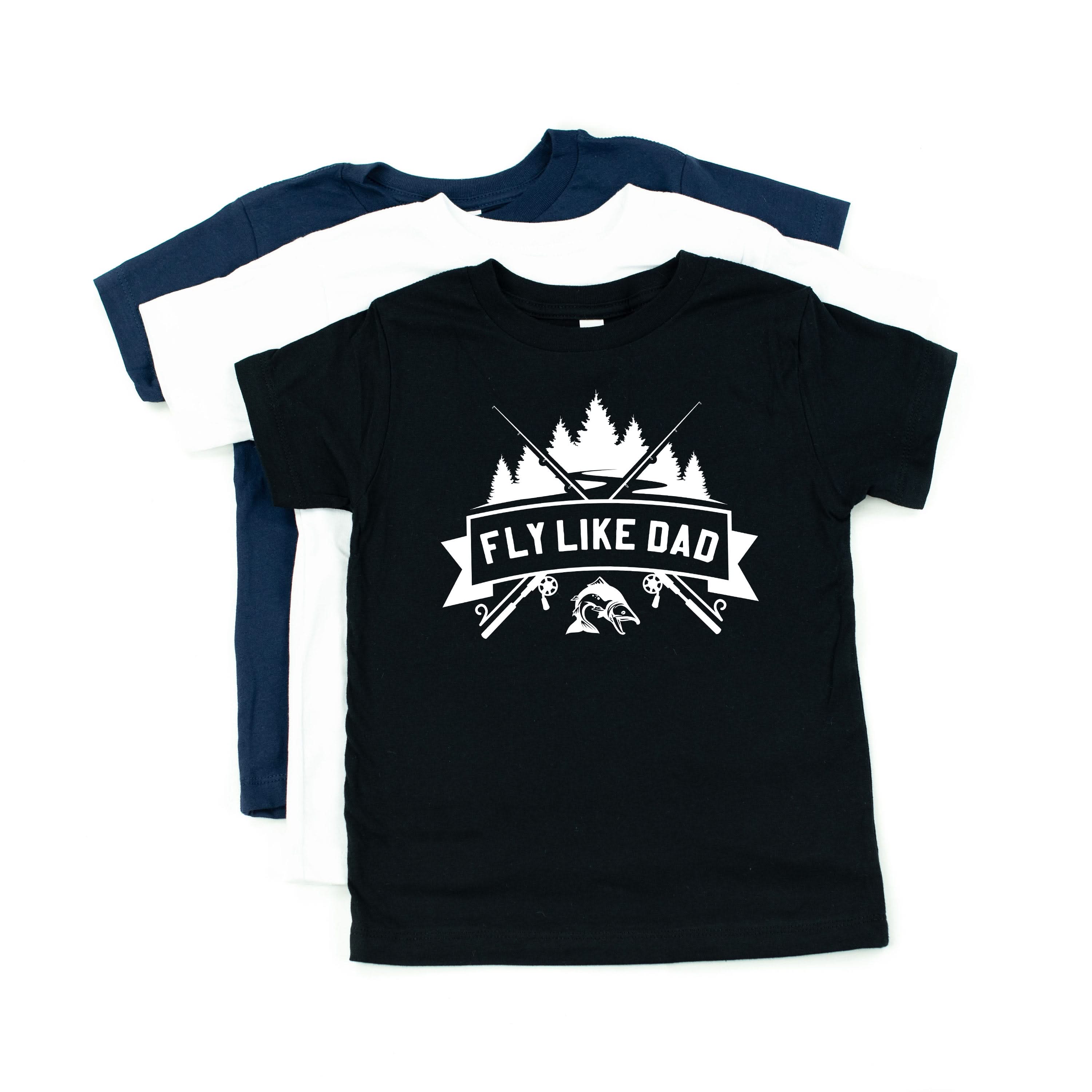 FLY LIKE DAD - Short Sleeve Child Shirt Little Mama Shirt Shop