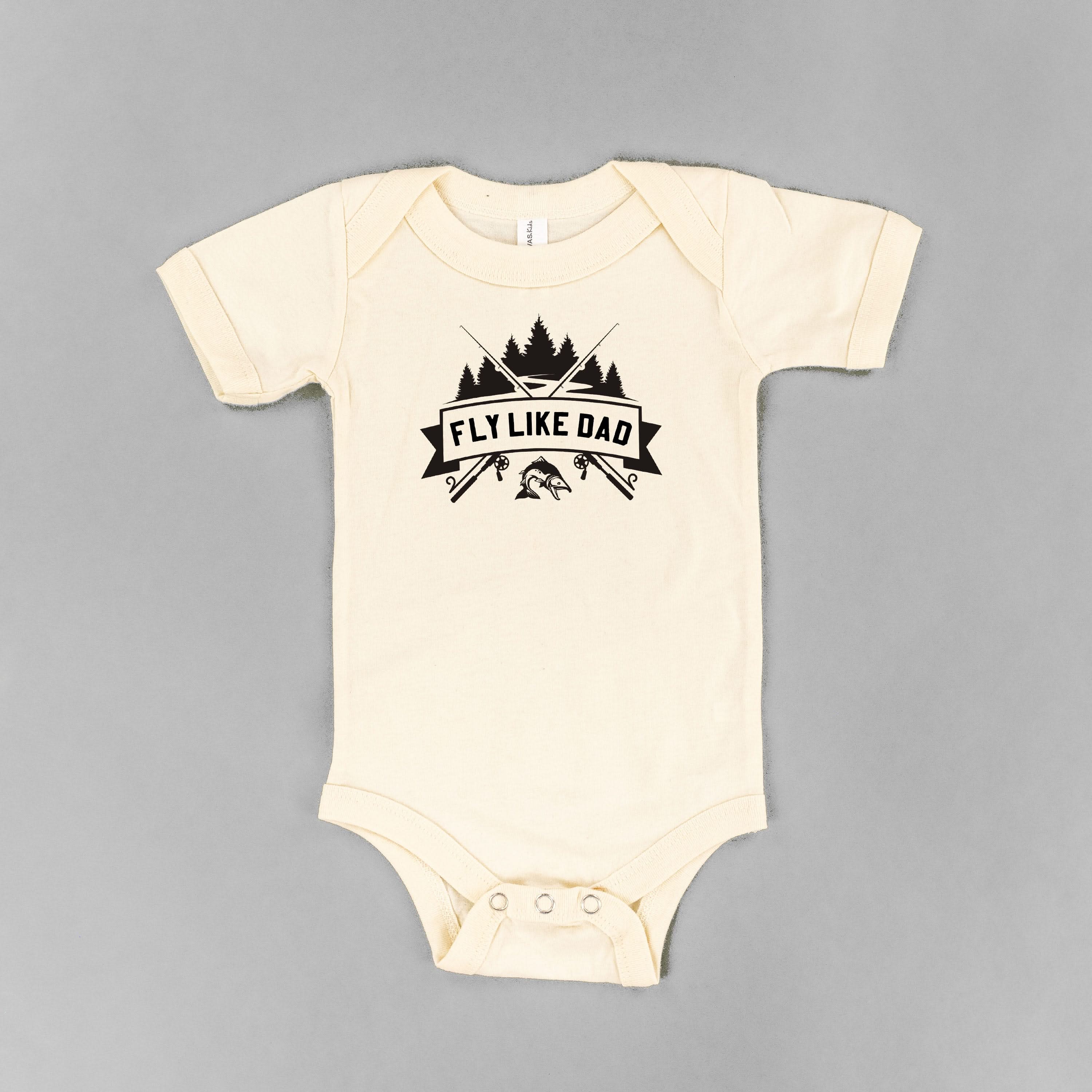 FLY LIKE DAD - Short Sleeve Child Shirt Little Mama Shirt Shop