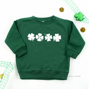 4 Shamrocks - Have a Lucky Day (f&b) - Child Sweater Little Mama Shirt Shop