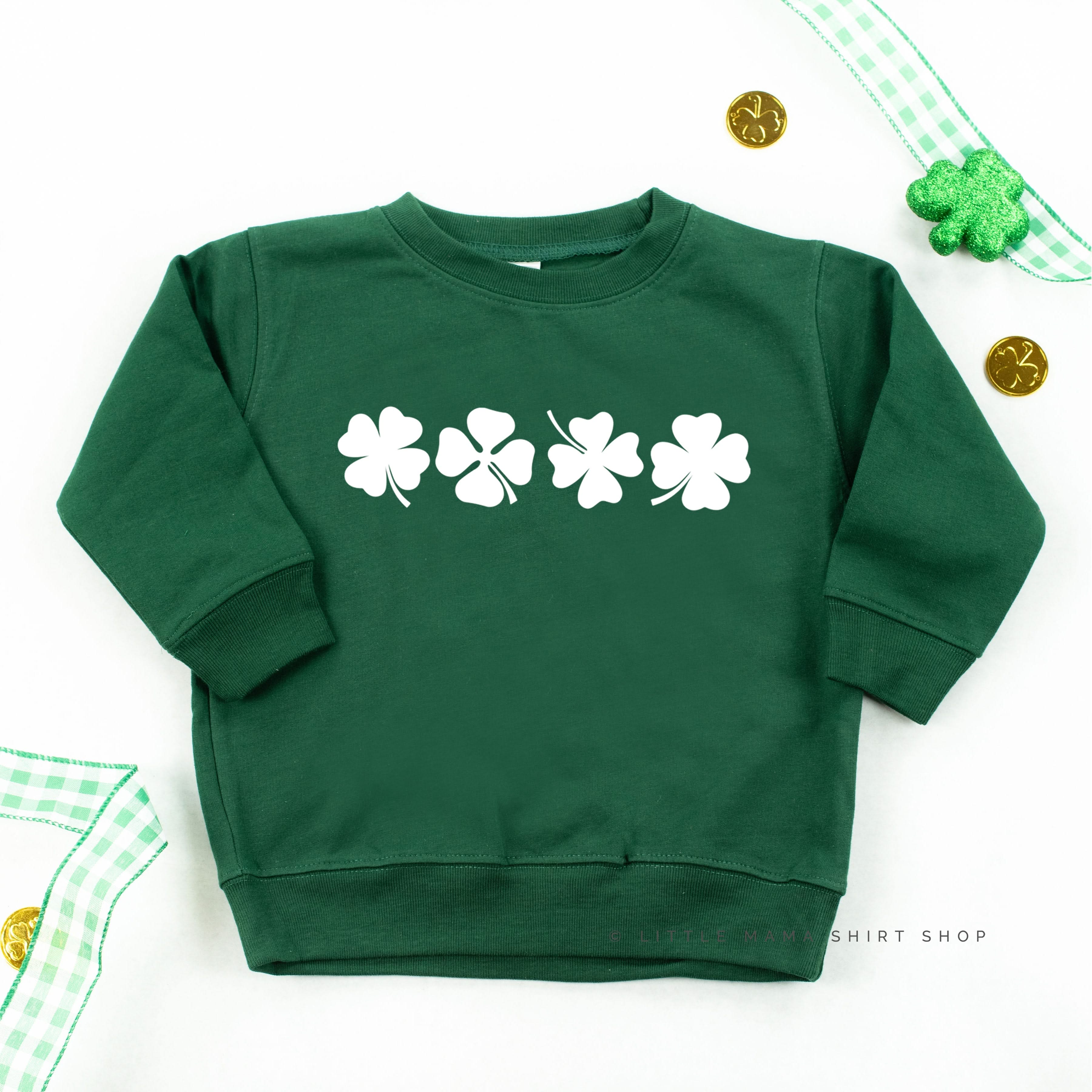 4 Shamrocks - Have a Lucky Day (f&b) - Child Sweater Little Mama Shirt Shop