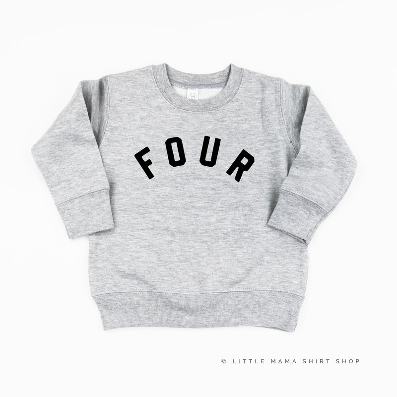 BIRTHDAY NUMBER - BLOCK FONT - Child Sweater