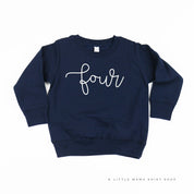 BIRTHDAY NUMBER - NEW CURSIVE - Child Sweater Little Mama Shirt Shop
