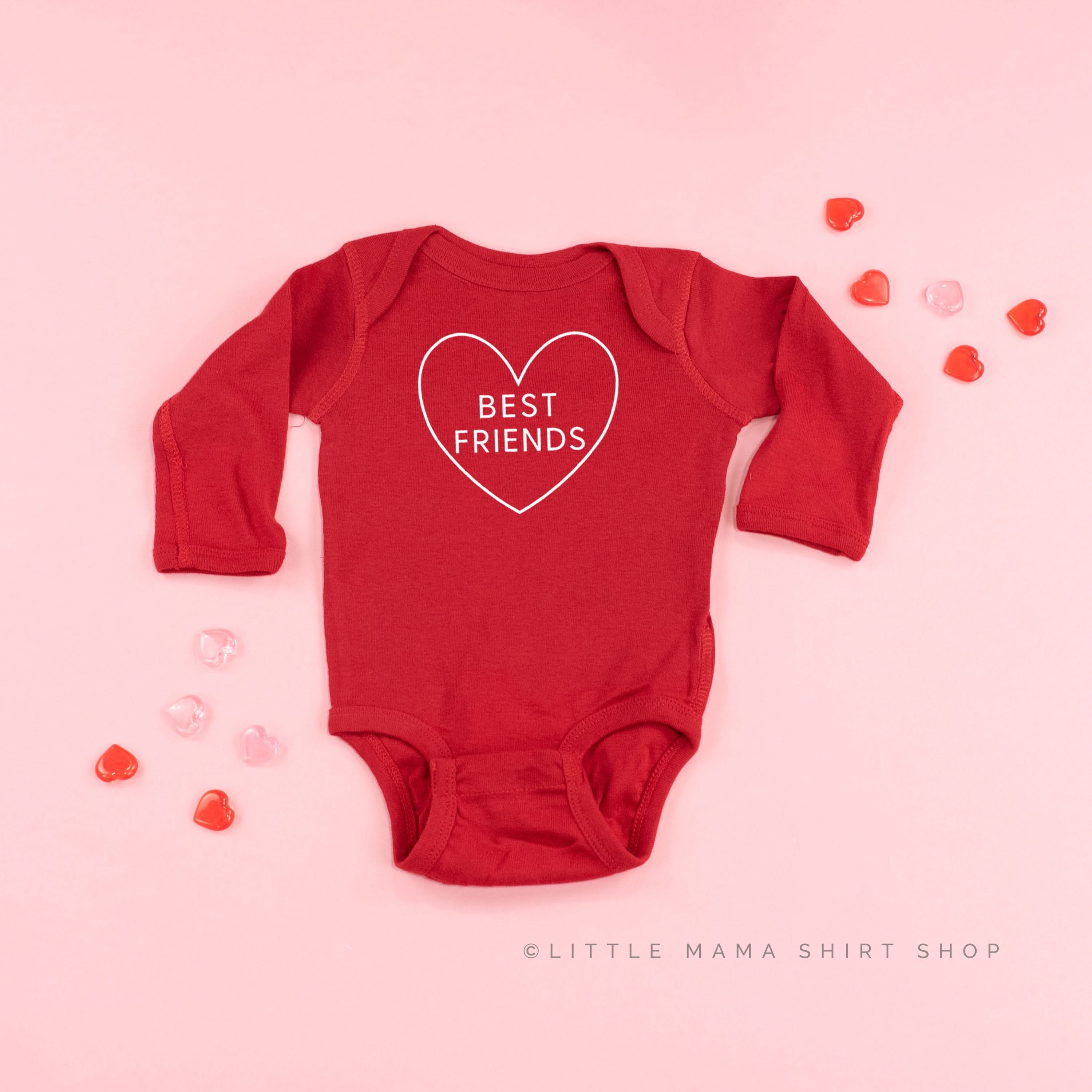 Best Friends (Heart Around) - Child LONG SLEEVE Tee Little Mama Shirt Shop