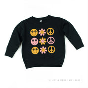3x3 - RETRO HAPPY FLOWERS - Child Sweater Little Mama Shirt Shop