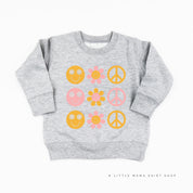 3x3 - RETRO HAPPY FLOWERS - Child Sweater Little Mama Shirt Shop