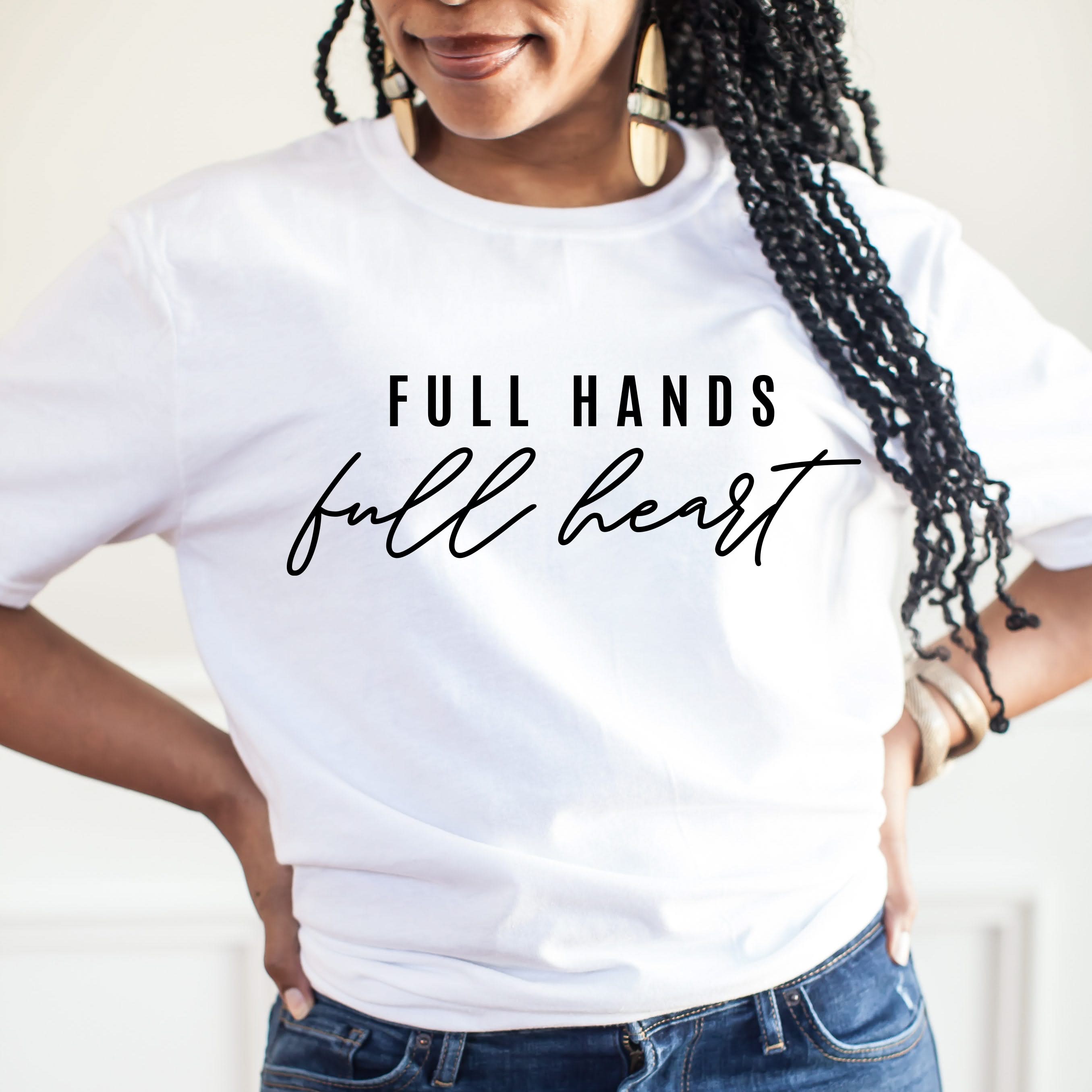 Full Hands Full Heart - Unisex Tee Little Mama Shirt Shop