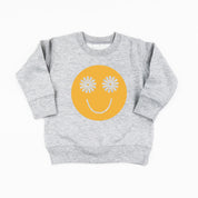 Flower Eye Smiley  - Full Size Design on Front - Child Sweater Little Mama Shirt Shop
