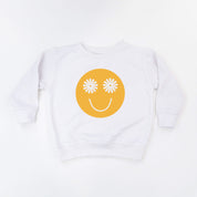Flower Eye Smiley  - Full Size Design on Front - Child Sweater Little Mama Shirt Shop
