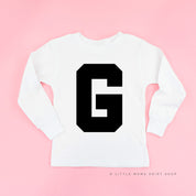 VARSITY INITIALS - Long Sleeve Child Shirt Little Mama Shirt Shop