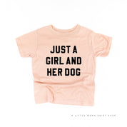 Just a Girl and Her Dog - Short Sleeve Child Shirt Little Mama Shirt Shop