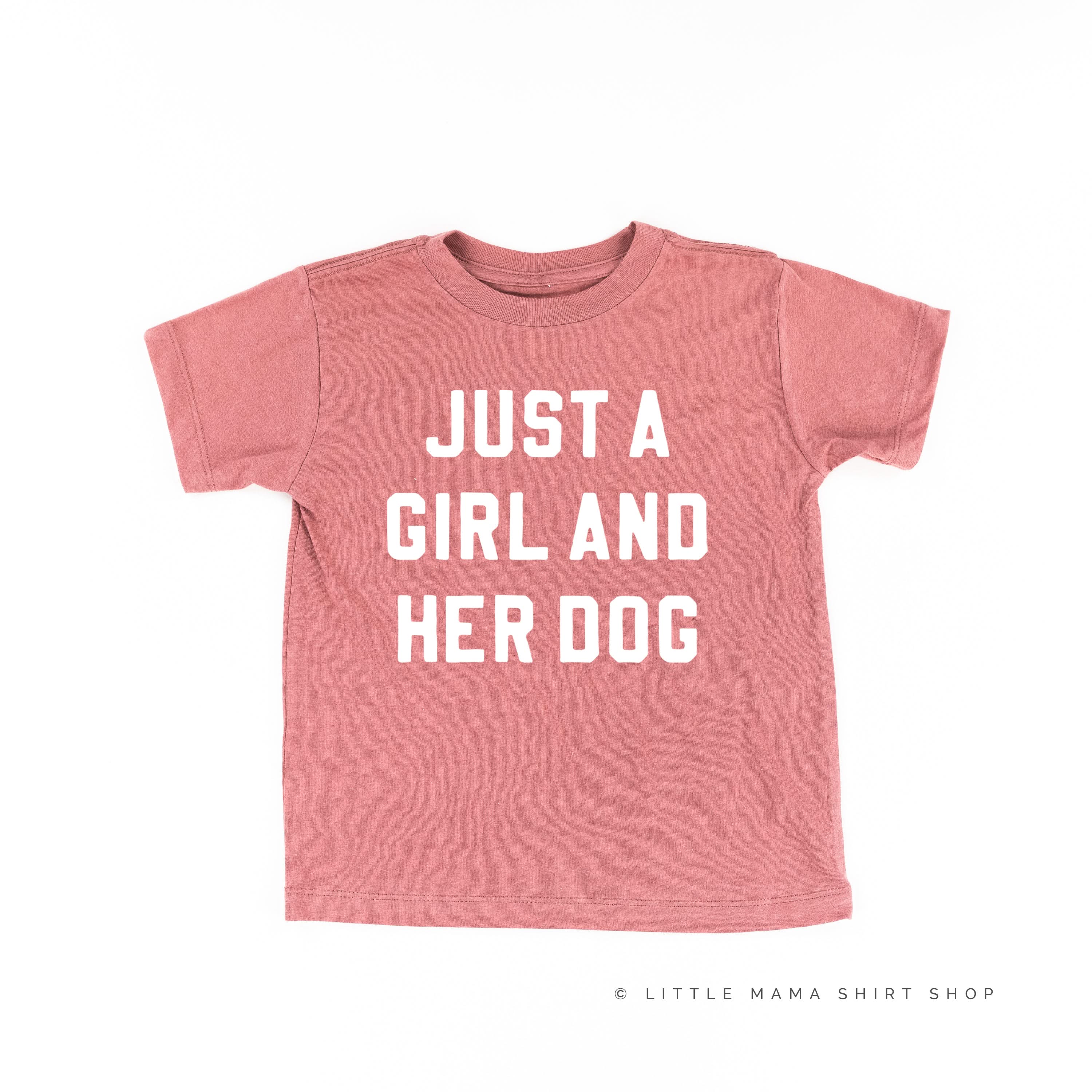 Just a Girl and Her Dog - Short Sleeve Child Shirt Little Mama Shirt Shop