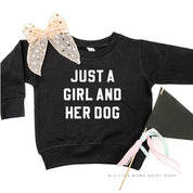 Just a Girl and Her Dog - Child Sweater Little Mama Shirt Shop