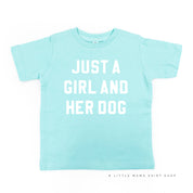 Just a Girl and Her Dog - Short Sleeve Child Shirt Little Mama Shirt Shop