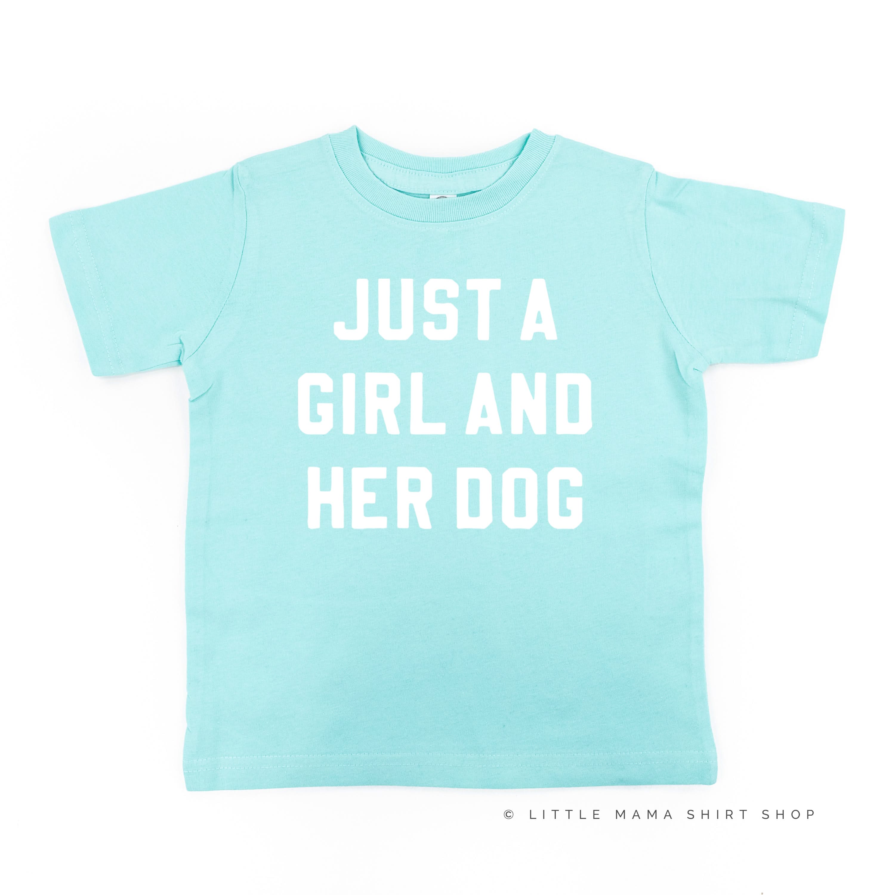 Just a Girl and Her Dog - Short Sleeve Child Shirt Little Mama Shirt Shop