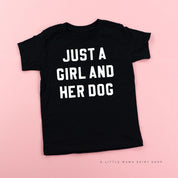 Just a Girl and Her Dog - Short Sleeve Child Shirt Little Mama Shirt Shop