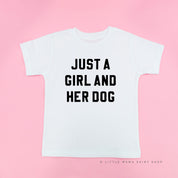 Just a Girl and Her Dog - Short Sleeve Child Shirt Little Mama Shirt Shop