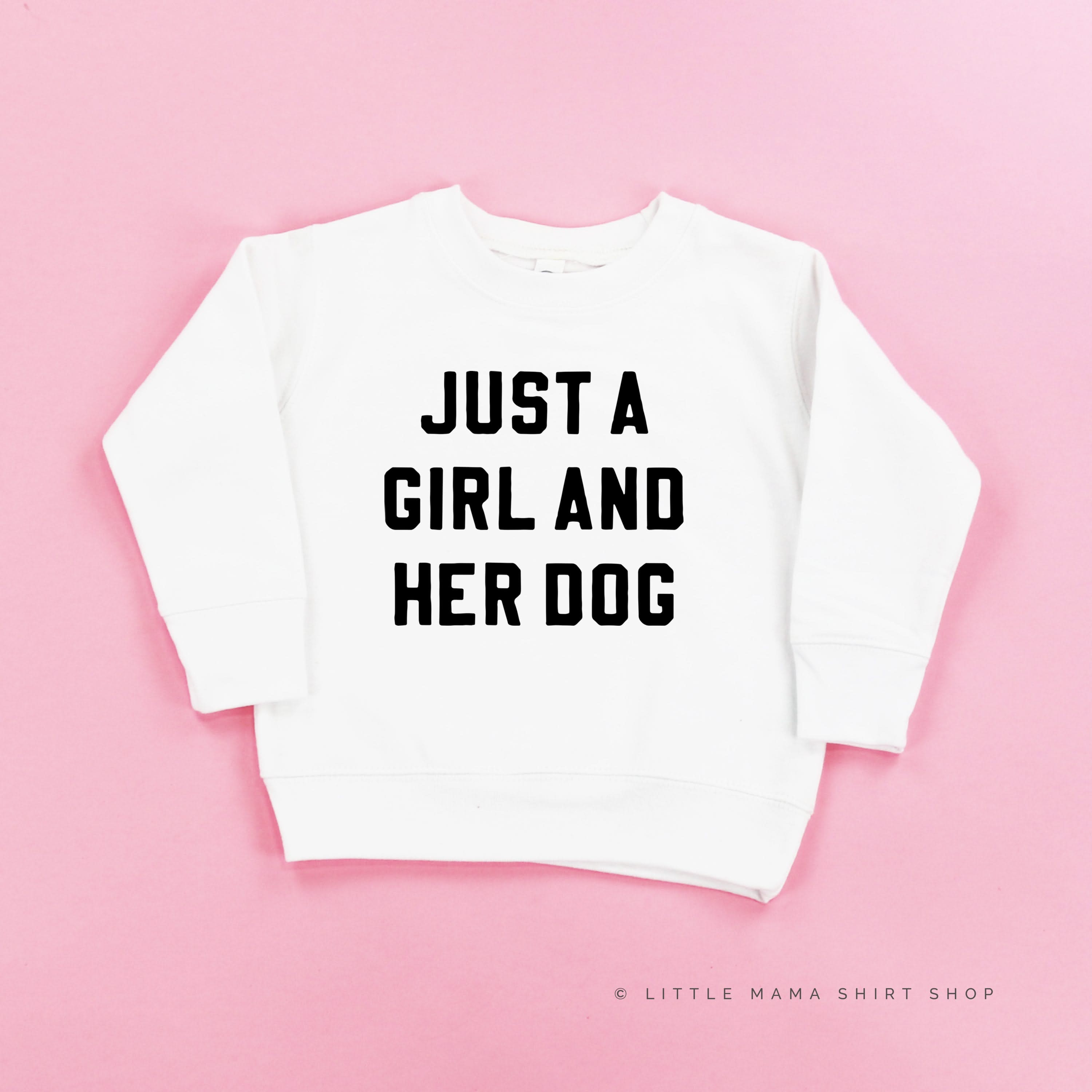 Just a Girl and Her Dog - Child Sweater Little Mama Shirt Shop