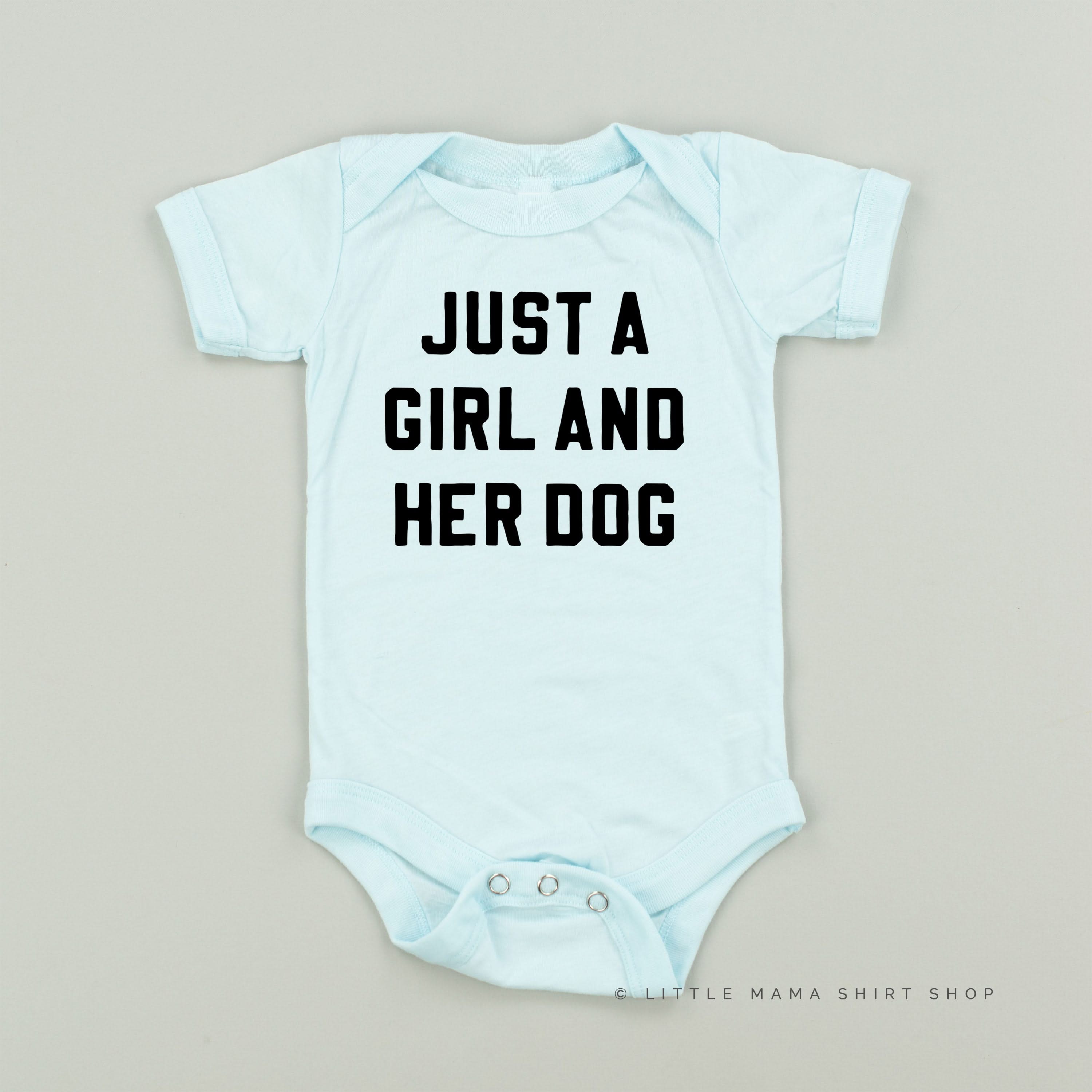 Just a Girl and Her Dog - Short Sleeve Child Shirt Little Mama Shirt Shop