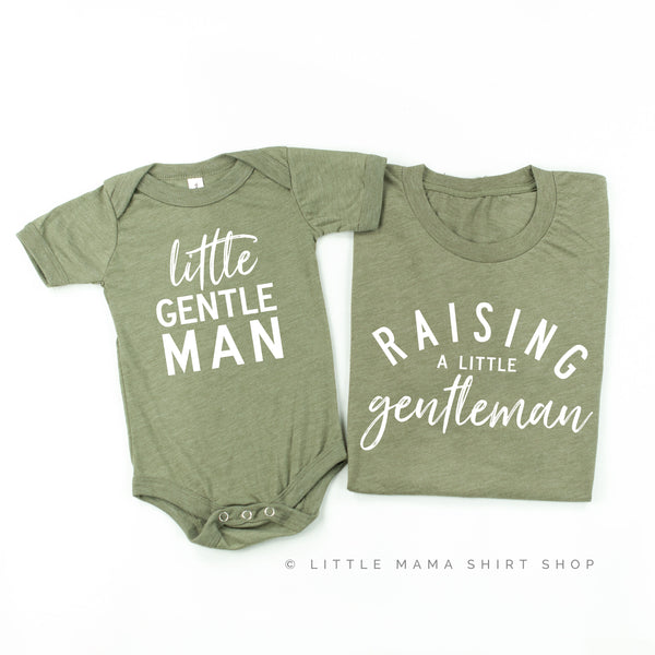 Raising a Little Gentleman (Singular) / Little Gentleman - Original Design - Set of 2 Shirts