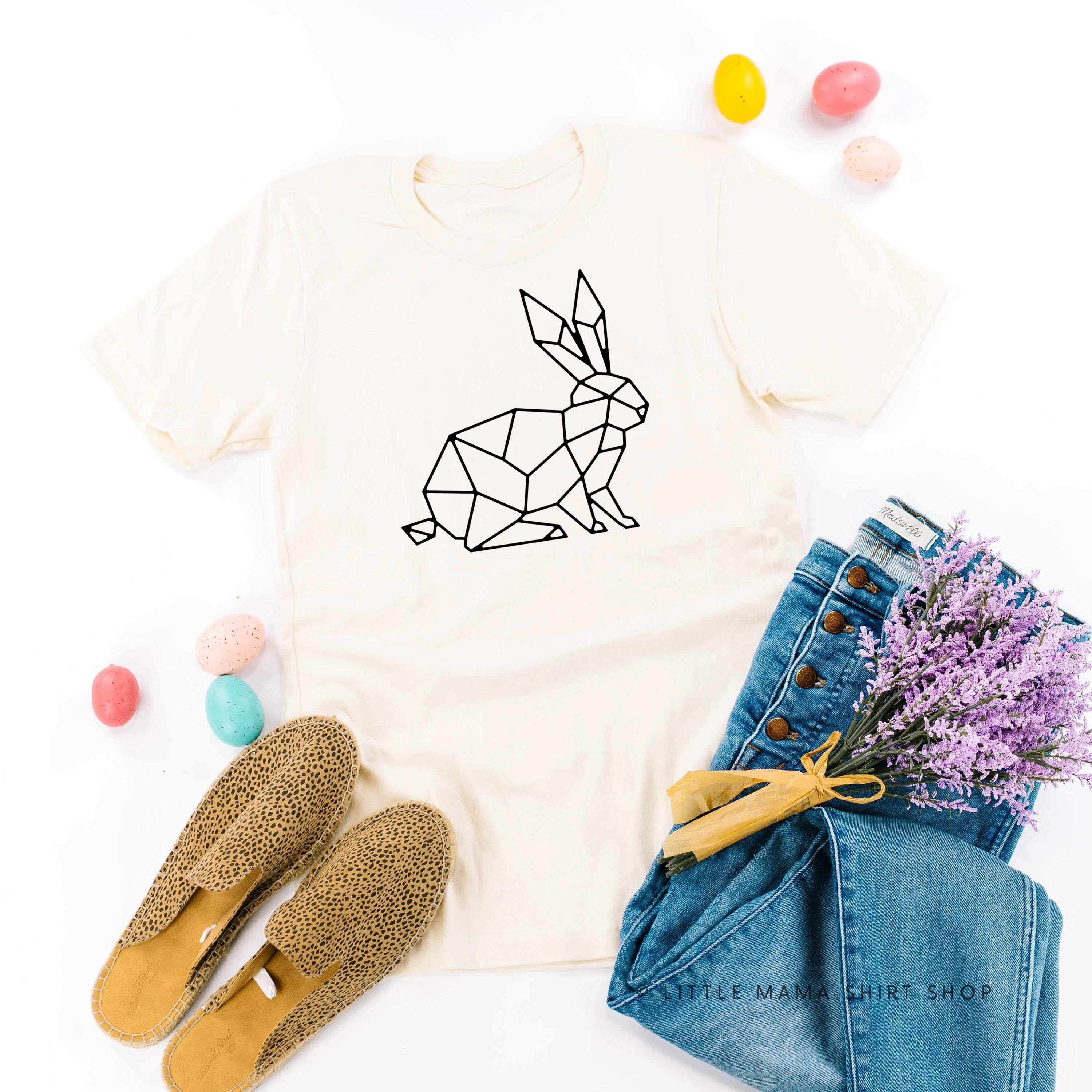 Geometric Bunny - Unisex Tee Little Mama Shirt Shop