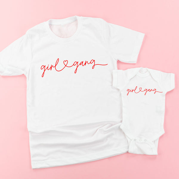Girl Gang - Heart - Set of 2 White Shirts