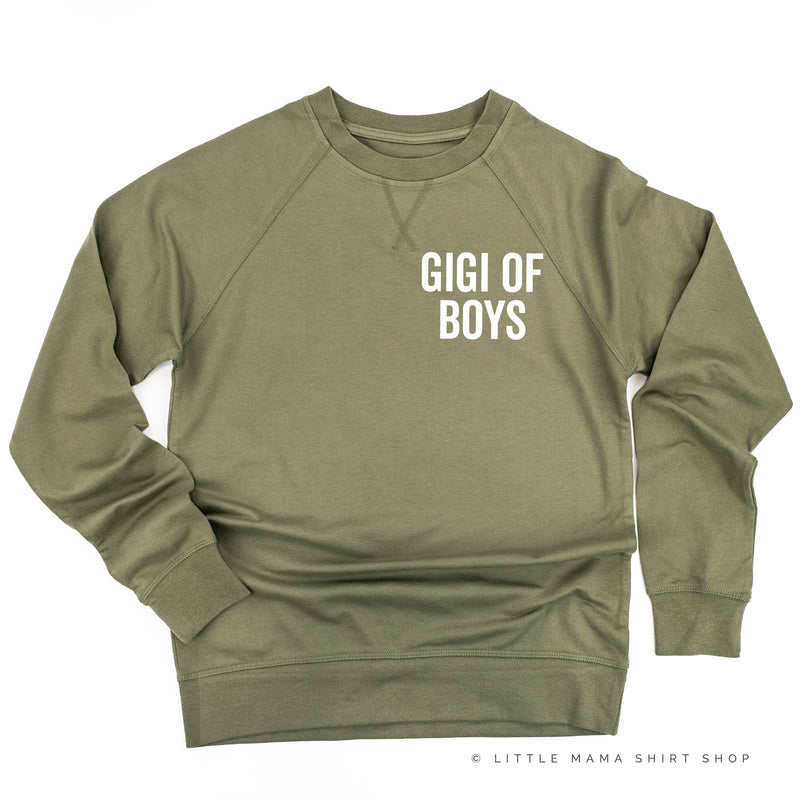 GIGI OF BOYS - BLOCK FONT POCKET SIZE - Lightweight Pullover Sweater