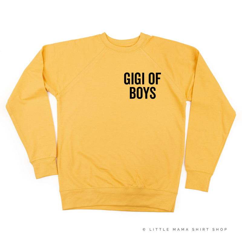 GIGI OF BOYS - BLOCK FONT POCKET SIZE - Lightweight Pullover Sweater