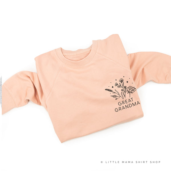 GREAT GRANDMA - Bouquet - Pocket Size ﻿- Lightweight Pullover Sweater