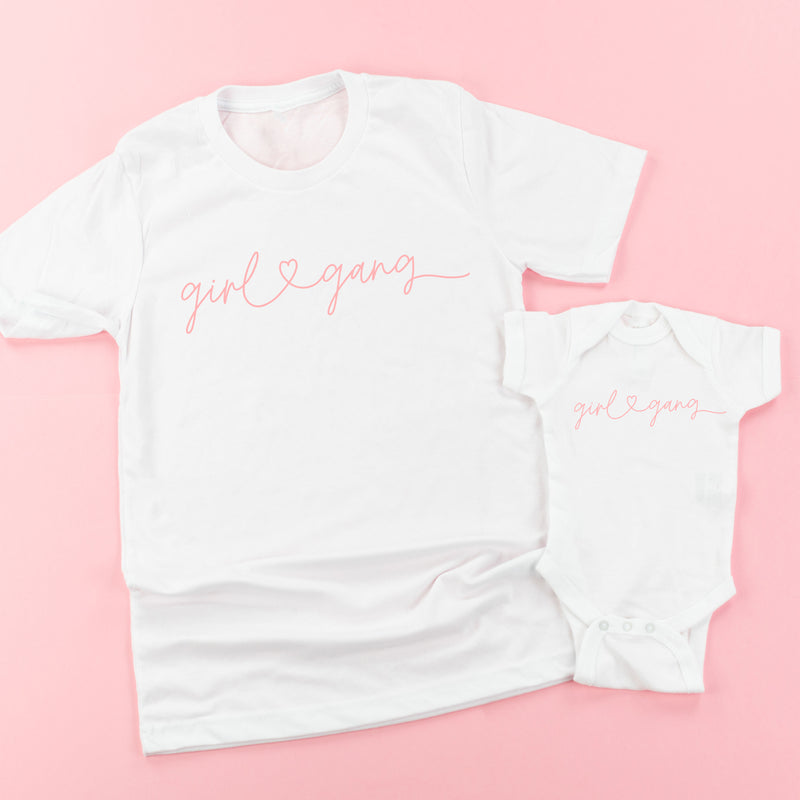 Girl Gang - Heart - Set of 2 White Shirts