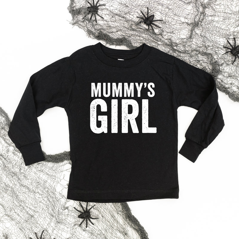 Mummy's Girl - Black Long Sleeve Child Shirt
