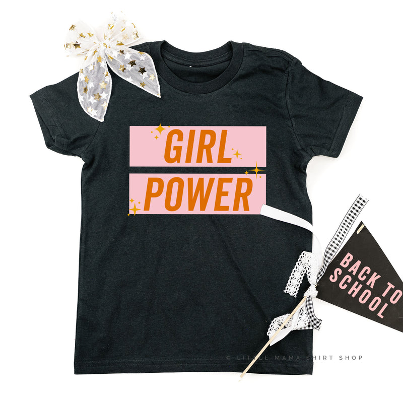 Girl Power - Pink+Orange Sparkle - Short Sleeve Child Shirt – Little Mama  Shirt Shop LLC