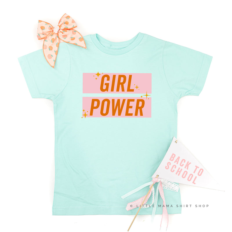 Girl Power - Pink+Orange Sparkle - Short Sleeve Child Shirt – Little Mama  Shirt Shop LLC
