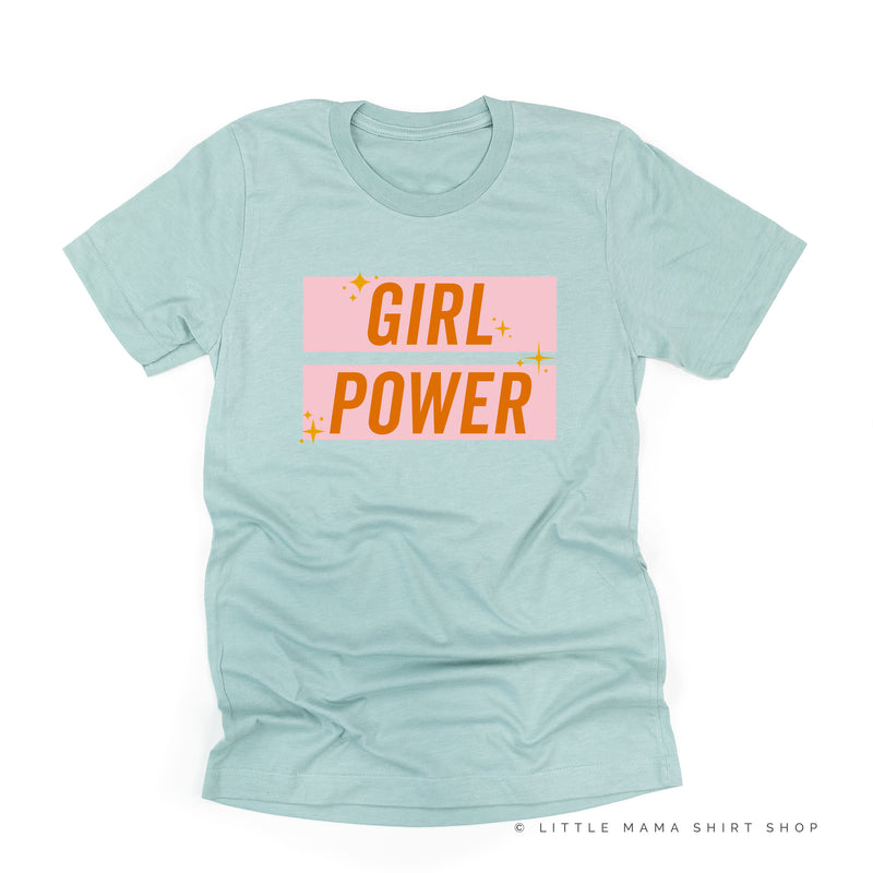 Girl Power - Pink+Orange Sparkle - Unisex Tee