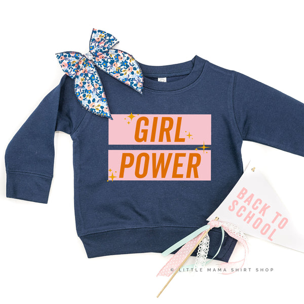 Girl Power - Pink+Orange Sparkle - Child Sweater