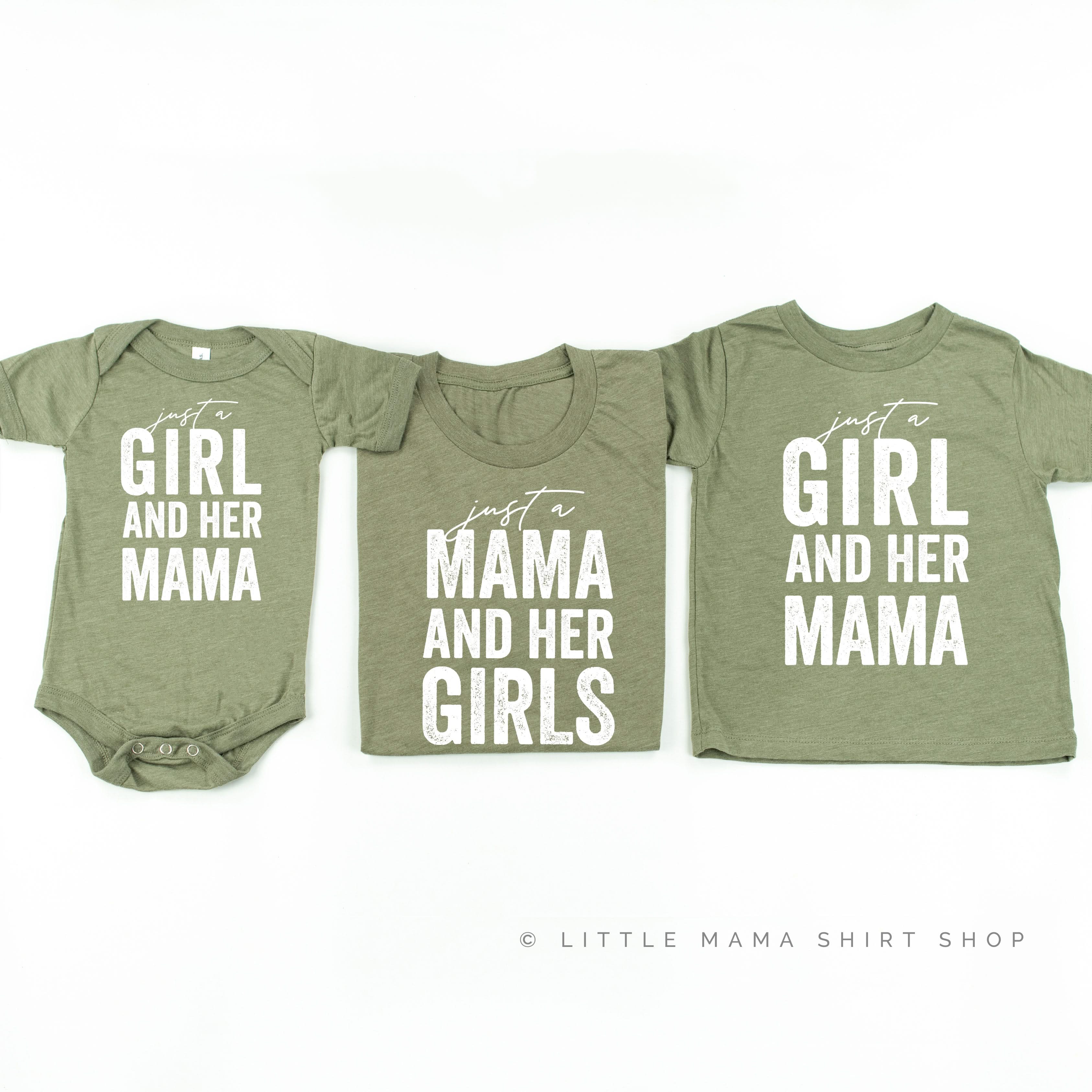 Just a Mama and Her Girls - Set of 3 Shirts Little Mama Shirt Shop