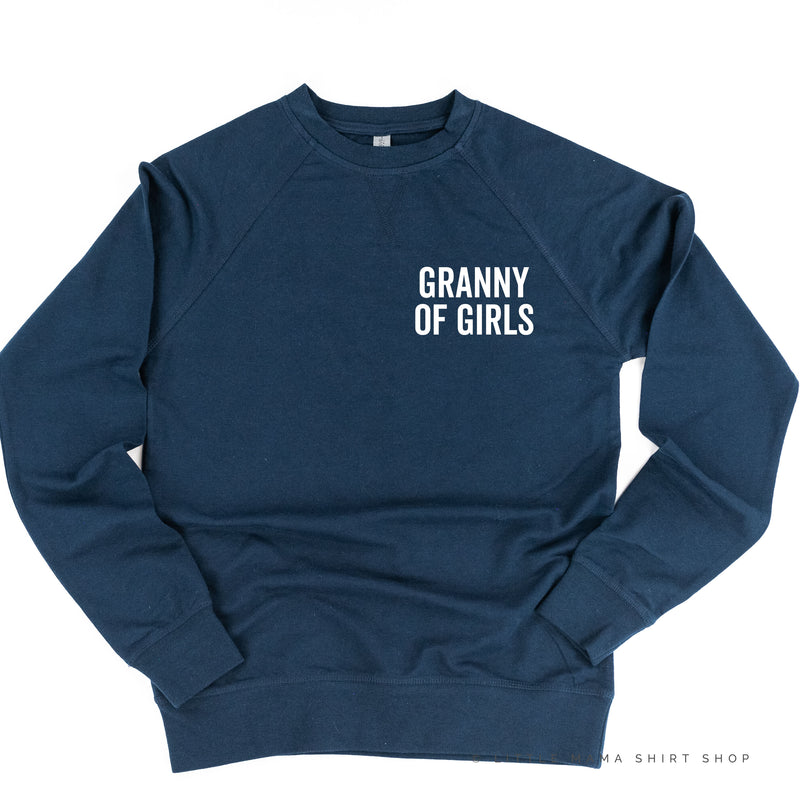 GRANNY OF GIRLS - BLOCK FONT POCKET SIZE - Lightweight Pullover Sweater