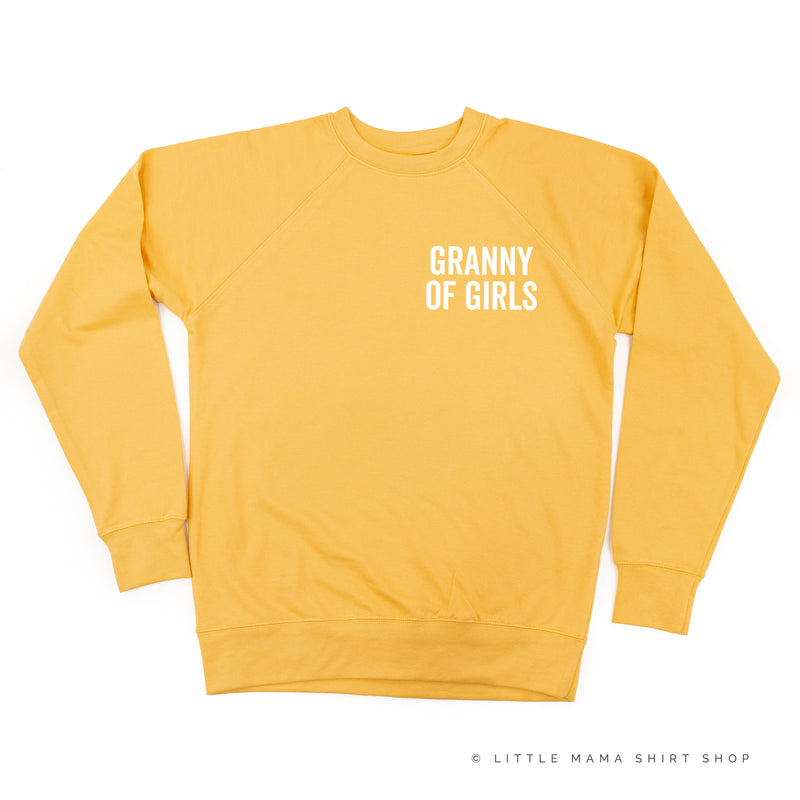 GRANNY OF GIRLS - BLOCK FONT POCKET SIZE - Lightweight Pullover Sweater
