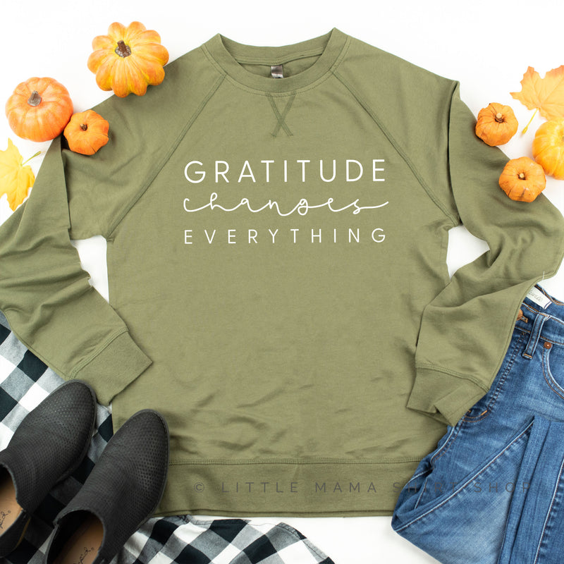 Gratitude Changes Everything - Lightweight Pullover Sweater