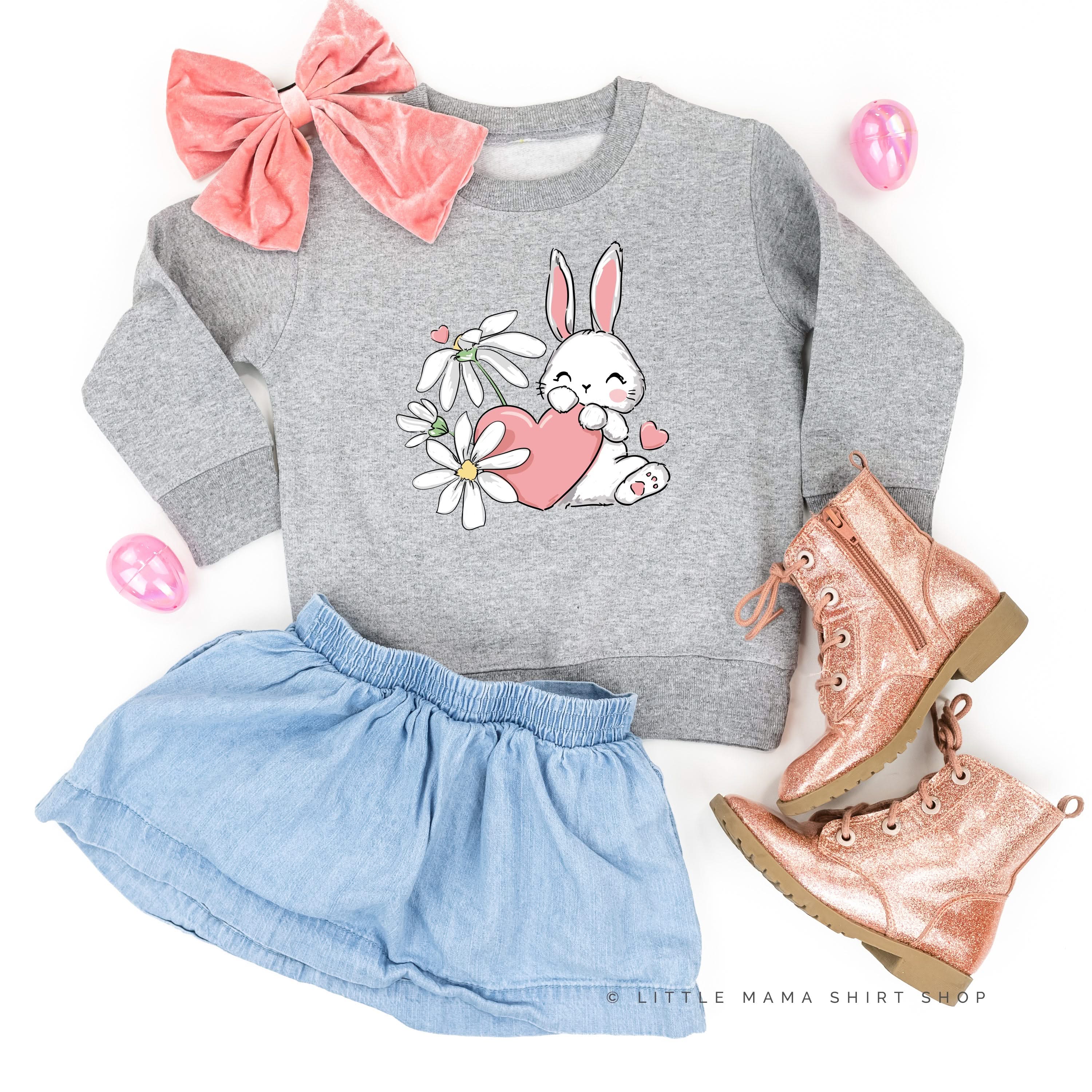 Vintage Love Bunny - Child Sweater Little Mama Shirt Shop