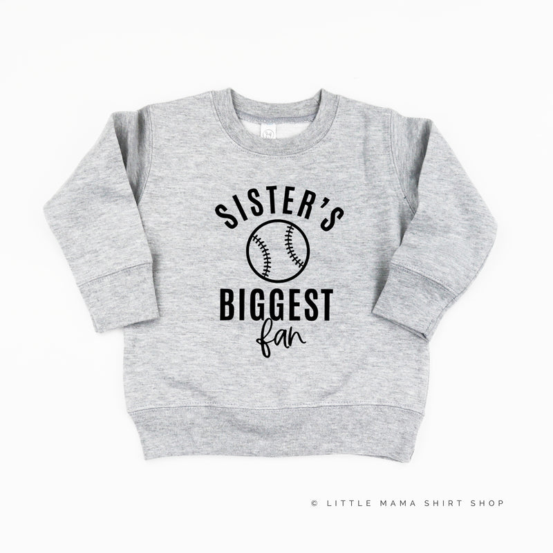 Sister's Biggest Fan - Baseball - Child Sweater