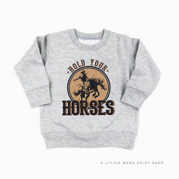 Hold Your Horses - Distressed Design - Child Sweater