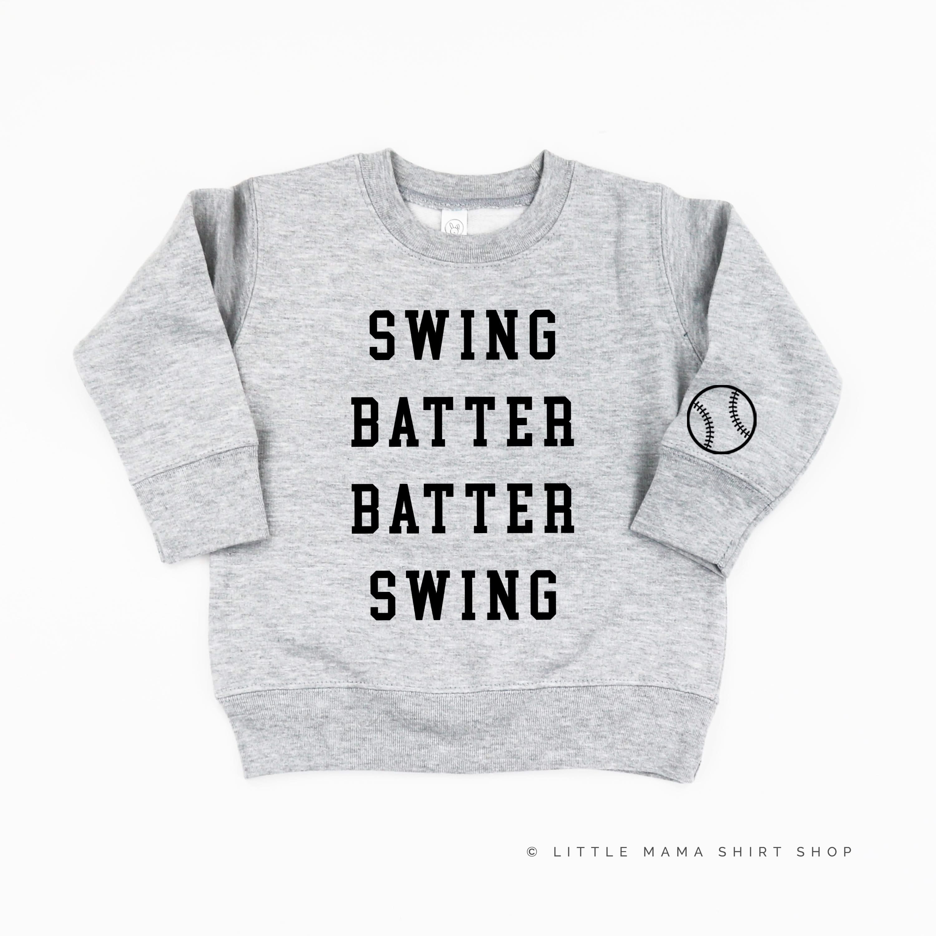 Swing Batter Batter Swing (wd) - Child Sweater Little Mama Shirt Shop